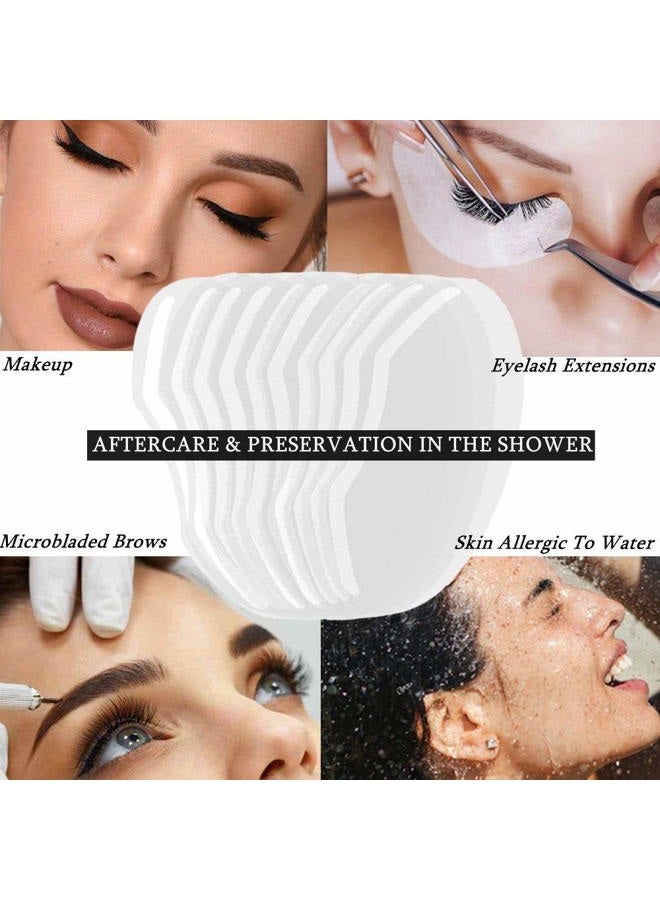 LWBTOSEE (50 PCS) - Clear Disposable Face Shield, for Shower Haircut Hairspray and Eyelash Extensions Eyebrow Eye Eyelid Surgery Aftercare (50 PCS) - Image 2